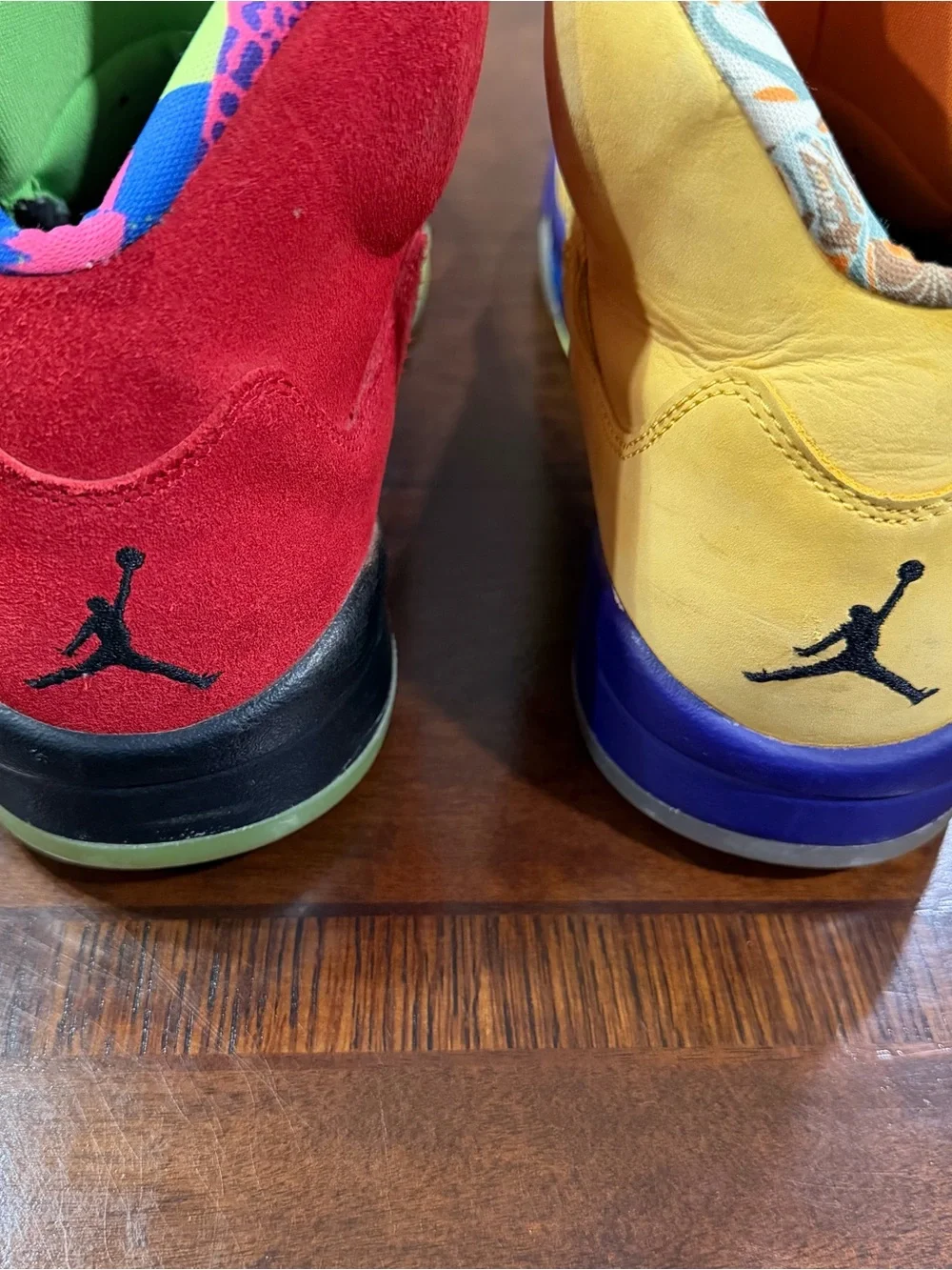 Air Jordan 5 Retro SE 'What The' Size 12 Sneakers Red Yellow No Box